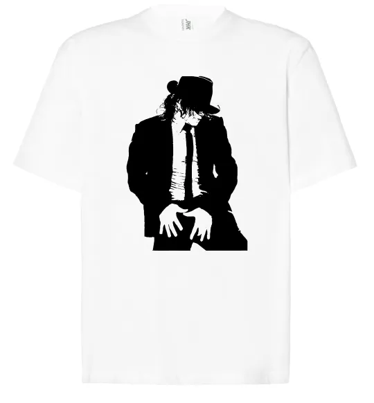 Футболка Оверсайз Майкл Джексон Білий фото