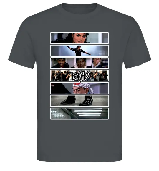 Чоловіча футболка Bad Michael Jackson колаж Графіт фото