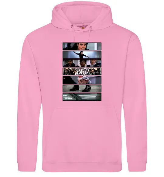 Жіноча толстовка (худі) Bad Michael Jackson колаж Рожевий фото