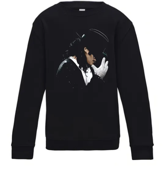 Дитячий світшот Майкл Джексон капелюх та рукавичка Чорний фото