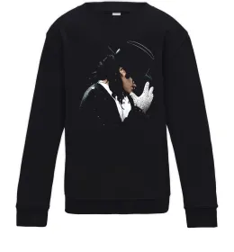 Дитячий світшот Майкл Джексон капелюх та рукавичка Чорний фото