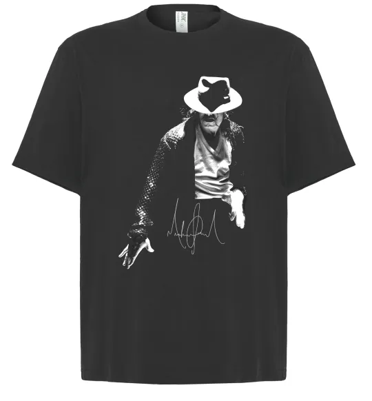 Футболка Оверсайз Michael Jackson Autograph Чорний фото