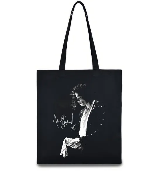 Еко-сумка Майкл Джексон підпис Чорний фото
