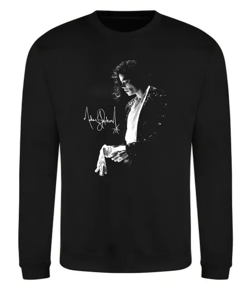 Світшот Майкл Джексон підпис Чорний фото