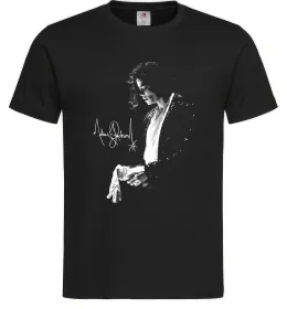 Чоловіча футболка Майкл Джексон підпис Чорний фото