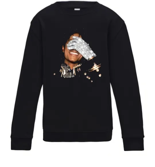 Дитячий світшот Michael Jackson smile Чорний фото