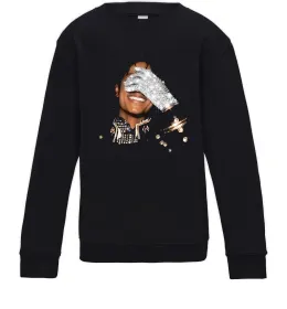 Дитячий світшот Michael Jackson smile Чорний фото