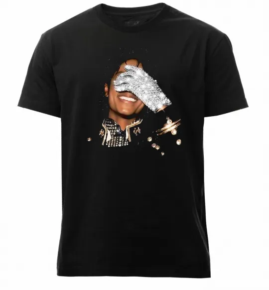 Чоловіча преміум футболка Michael Jackson smile Чорний фото