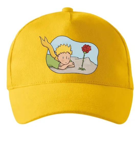 Кепка Маленький принц з квіткою Солнечно желтый фото