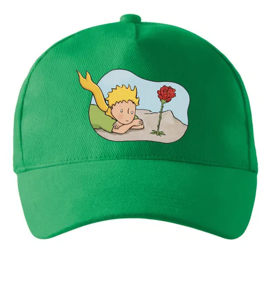 Кепка Маленький принц з квіткою Зеленый фото