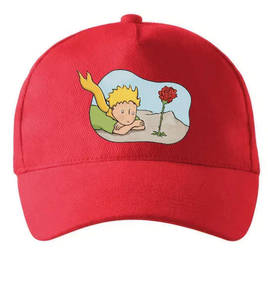 Кепка Маленький принц з квіткою Красный фото