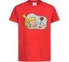 Детская футболка Маленький принц з квіткою Красный Детская футболка Маленький принц з квіткою Красный фото