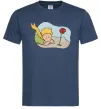 Мужская футболка Маленький принц з квіткою Темно-синий Мужская футболка Маленький принц з квіткою Темно-синий фото