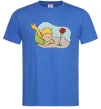Мужская футболка Маленький принц з квіткою Ярко-синий Мужская футболка Маленький принц з квіткою Ярко-синий фото