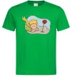 Мужская футболка Маленький принц з квіткою Зеленый Мужская футболка Маленький принц з квіткою Зеленый фото