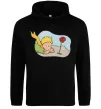 Женская толстовка (худи) Маленький принц з квіткою Черный Женская толстовка (худи) Маленький принц з квіткою Черный фото