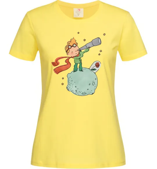 Женская футболка Маленький Принц з підзорною трубою Лимонный фото