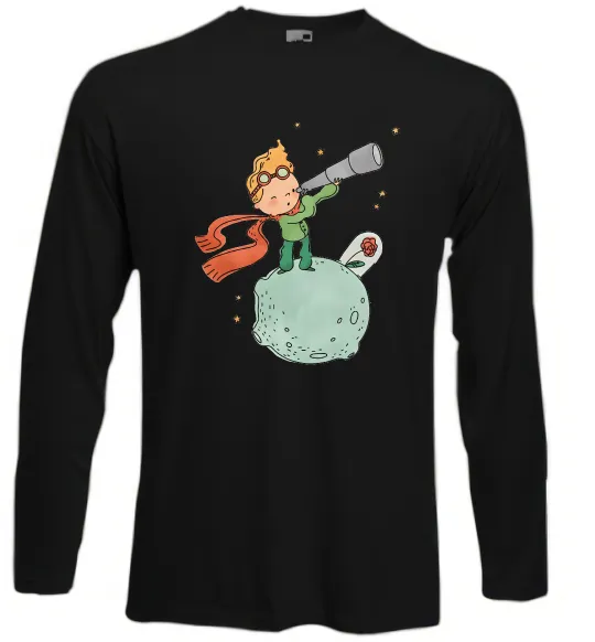 Лонгслив Маленький Принц з підзорною трубою Черный фото