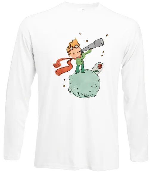 Лонгслив Маленький Принц з підзорною трубою Белый фото