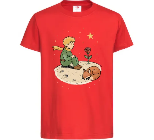 Детская футболка Маленький принц на планеті Красный фото