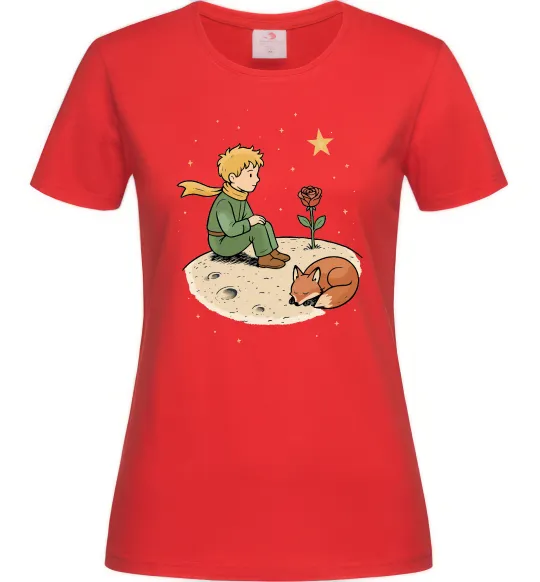 Женская футболка Маленький принц на планеті Красный фото