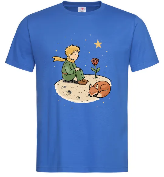 Мужская футболка Маленький принц на планеті Ярко-синий фото