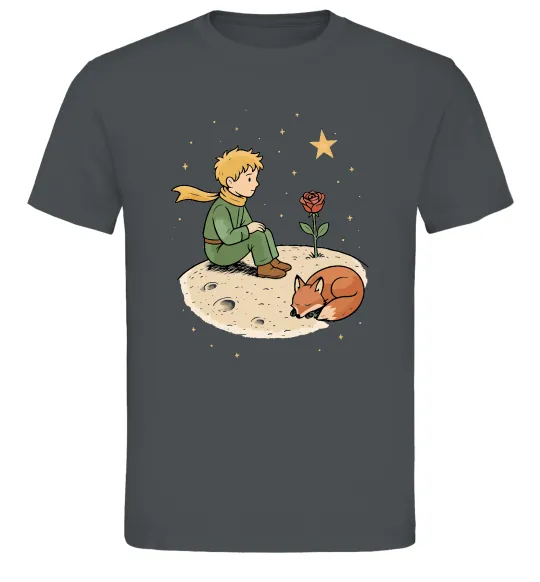 Мужская футболка Маленький принц на планеті Графит фото