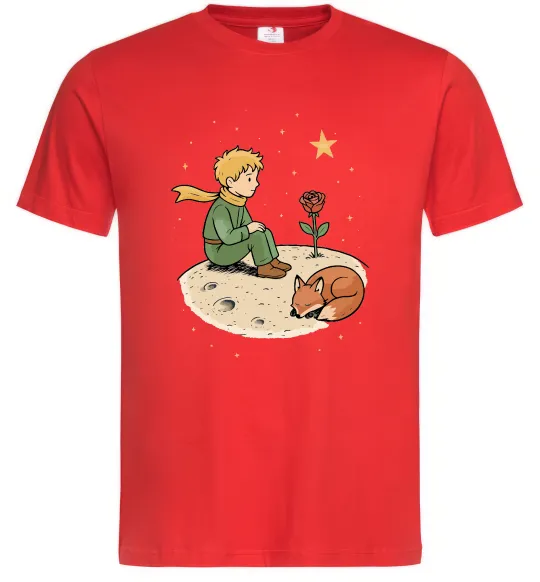 Мужская футболка Маленький принц на планеті Красный фото
