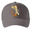 Кепка Маленький принц з лисом та квіткою Сірий фото