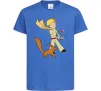 Детская футболка Маленький принц з лисом та квіткою Ярко-синий Детская футболка Маленький принц з лисом та квіткою Ярко-синий фото