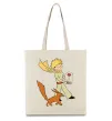 Эко-сумка Маленький принц з лисом та квіткою Бежевый Эко-сумка Маленький принц з лисом та квіткою Бежевый фото