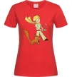 Женская футболка Маленький принц з лисом та квіткою Красный Женская футболка Маленький принц з лисом та квіткою Красный фото