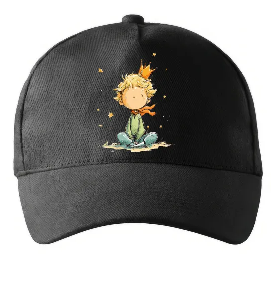 Кепка Маленький Принц в короні Чорний фото
