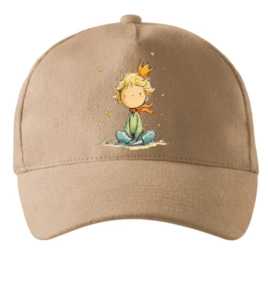 Кепка Маленький Принц в короні Пісочний фото