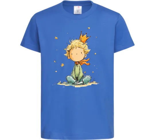 Дитяча футболка Маленький Принц в короні Яскраво-синій фото