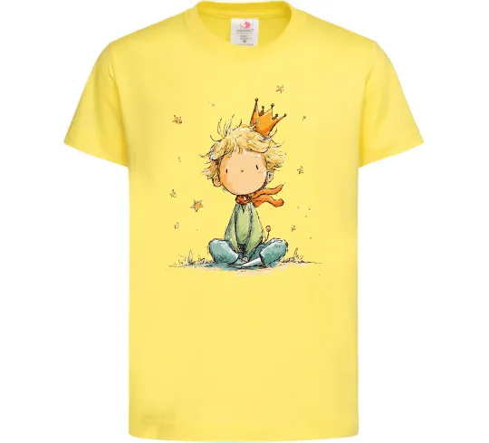 Дитяча футболка Маленький Принц в короні Лимонний фото