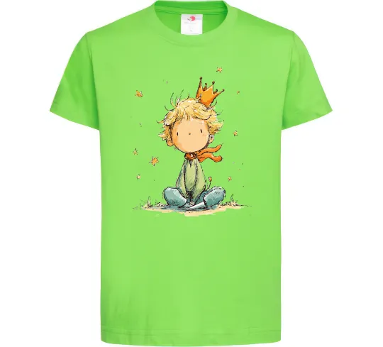 Дитяча футболка Маленький Принц в короні Лаймовий фото