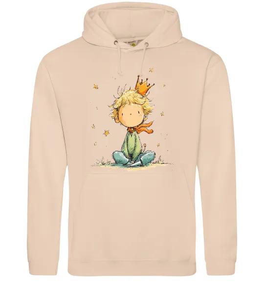 Чоловіча толстовка (худі) Маленький Принц в короні Пісочний фото