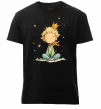 Чоловіча преміум футболка Маленький Принц в короні Чорний фото