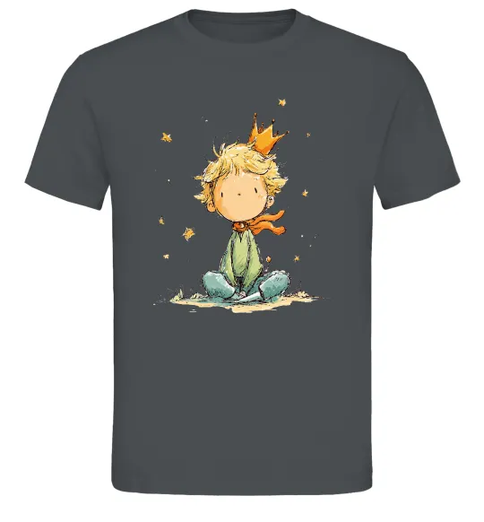 Мужская футболка Маленький Принц в короні Графит фото