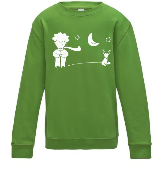 Дитячий світшот Little Prince and fox Лаймовий фото