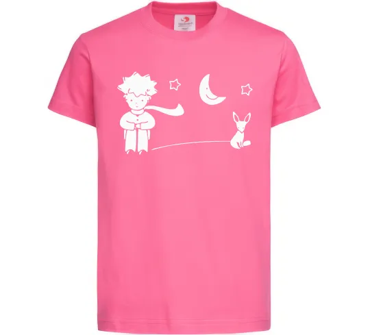 Детская футболка Little Prince and fox Ярко-розовый фото