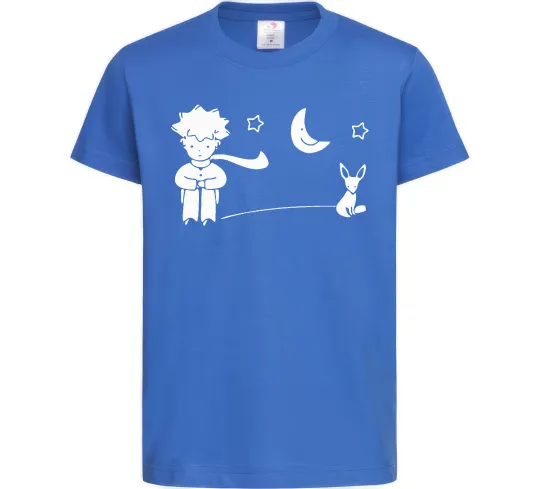 Детская футболка Little Prince and fox Ярко-синий фото