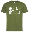 Чоловіча футболка Little Prince and fox Оливковий Чоловіча футболка Little Prince and fox Оливковий фото