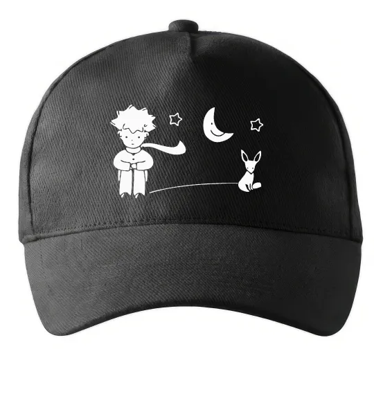 Кепка Little Prince and fox Чорний фото