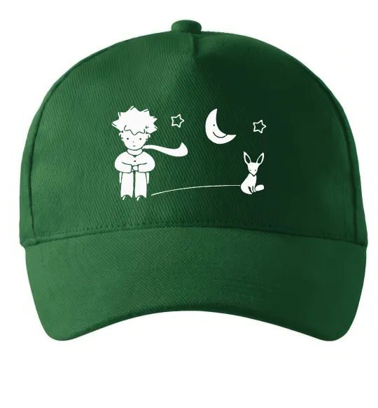 Кепка Little Prince and fox Темно-зелений фото