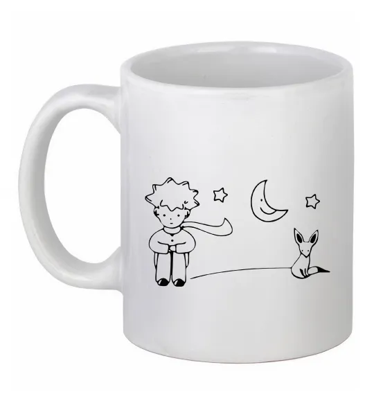Чашка керамічна Little Prince and fox Білий фото