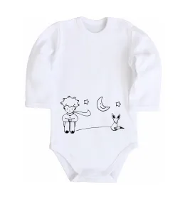 Дитячий бодік Little Prince and fox Білий фото