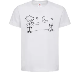 Детская футболка Маленький Принц з підзорною трубою Белый фото Детская футболка Маленький Принц з підзорною трубою Белый фото