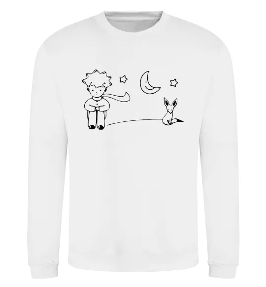 Світшот Little Prince and fox Білий фото